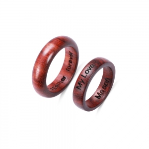 Engraved Pterocarpus Ring