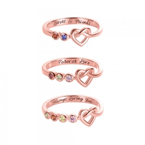 Knotted in Love Customized Silver Ring