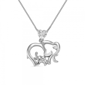 Customized Birthstone Elephant Necklace For Mom