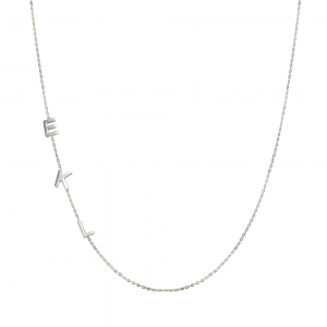 Customized Sideways Initial Necklace, Mother's Day Gifts, for Mom, for Her