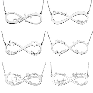 User-defined Sterling Silver Name Necklace