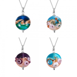 Handmade Sand & Sea Beach Style Necklace in Silver