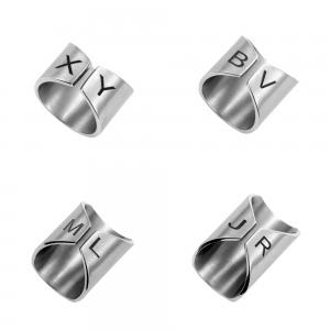 Personalized Boho Wide Cuff Long Ring in Stainless Steel