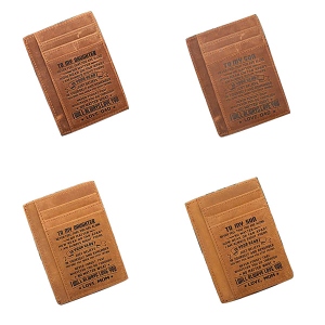 Personalized Leather Credit Card Holder Wallet for Men and Women