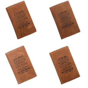 Personalized Genuine Leather Credit Card RFID Blocking Wallet