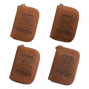 Personalized Leather Credit Card Holder Wallet