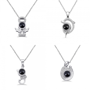 Personalized Projective Love Necklace Sterling Silver