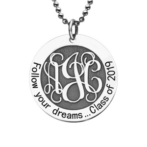 Personalized Class Graduation Monogram Necklace