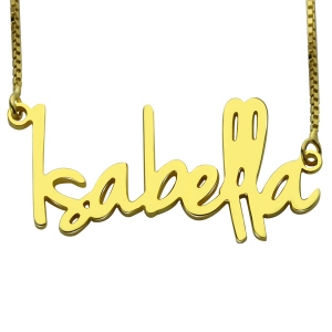 Small Name Necklace For Women in Gold