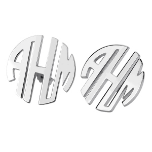 Custom Block Monogram Stud Earrings Sterling Silver