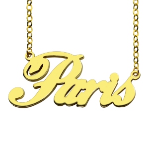 18k Gold Plating Name Necklace "Paris"