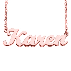 Custom Script Name Necklace Rose Gold